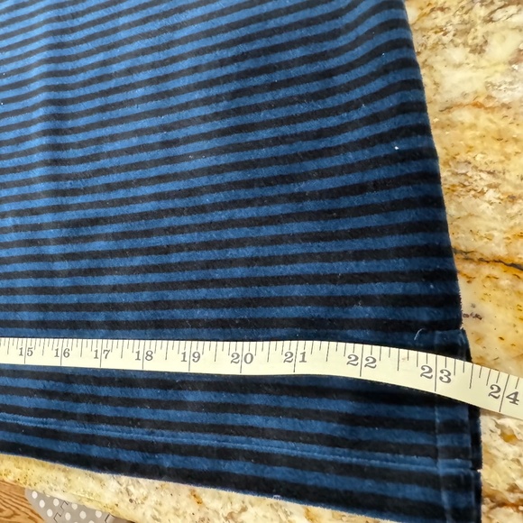 LOOK! Price Drop! T by Talbots NWT blue/bl striped velour top-cowl neck size X - Picture 11 of 15